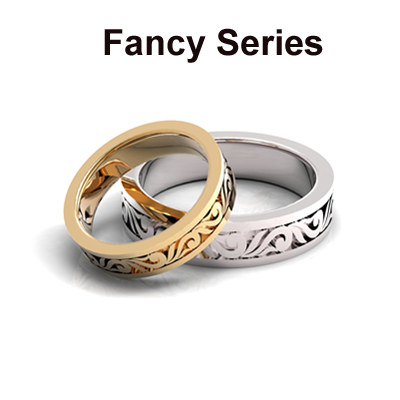 Gold And Platinum Fancy Wedding Bands Series