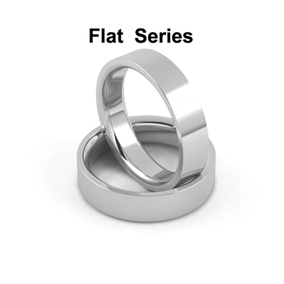 Gold And Platinum Flat Wedding Bands Series