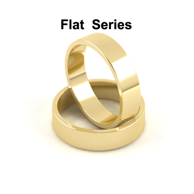 Gold And Platinum Flat Wedding Bands Series