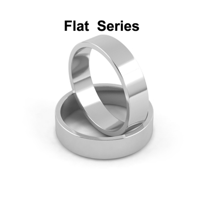 Gold And Platinum Flat Wedding Bands Series