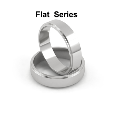 Gold And Platinum Flat Wedding Bands Series