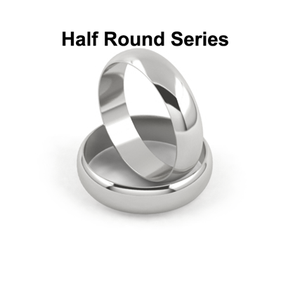 Gold And Platinum Half Round Wedding Bands Series