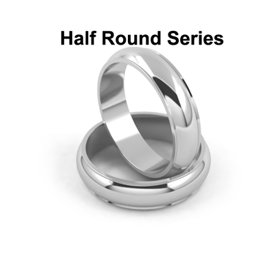 Gold And Platinum Half Round Wedding Bands Series